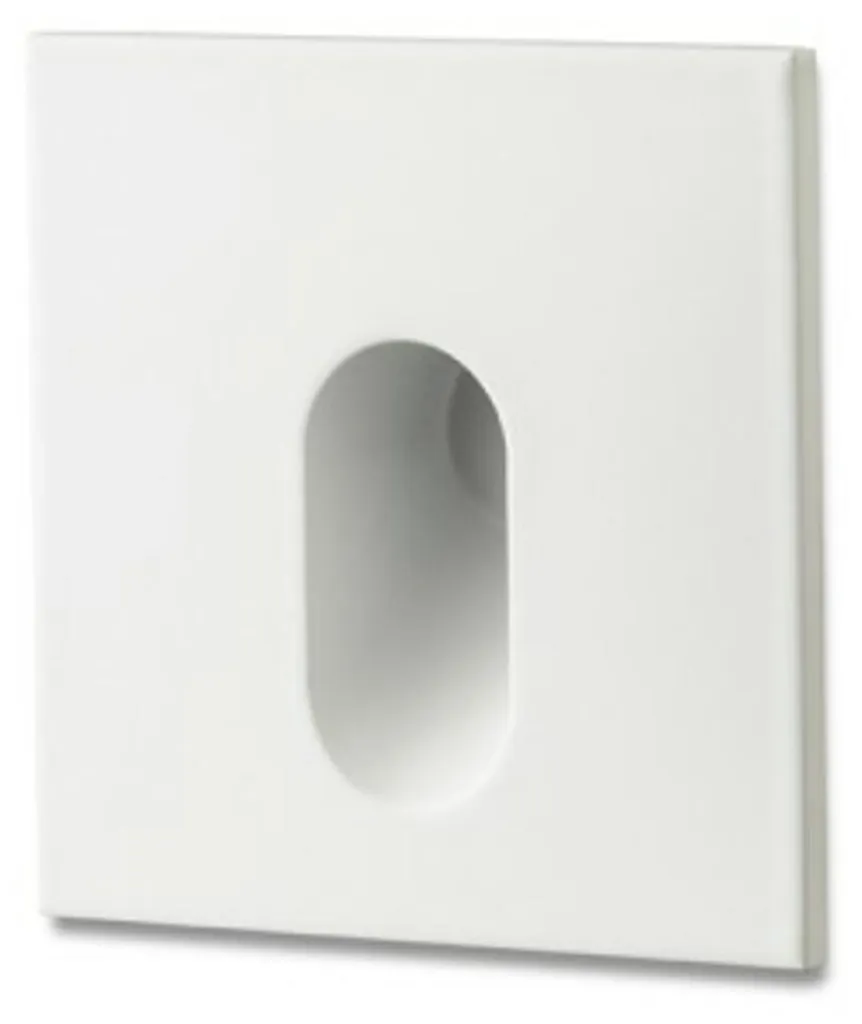 Spot mural encastré carré blanc pour balisage LED 3W chaud 230V RENDL