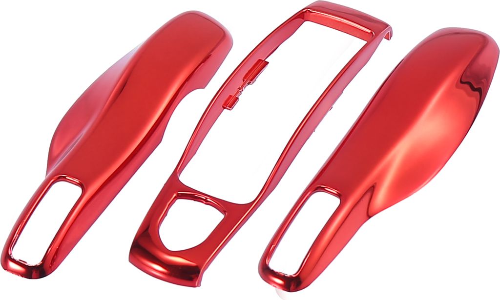 Schlüsselhülle Etui Schutzhülle Auto-Fernbedienungsschlüssel Abdeckungs Schlüsselanhänger Kunststoffgehäuse Abdeckungsschalen Set Rot für P...