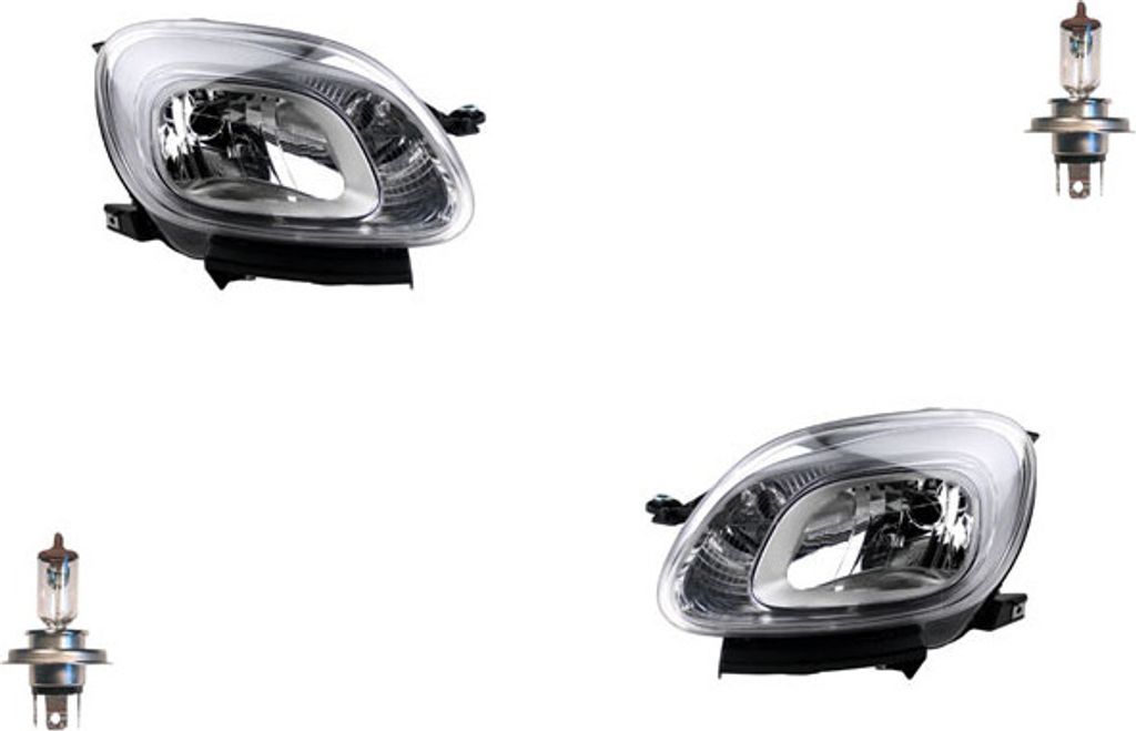 Johns, Scheinwerfer Halogen passend für Fiat Panda 312 12 - 20 mit H4 Satz Links Rechts 51843645 0000051843645 51843644 0000051843644