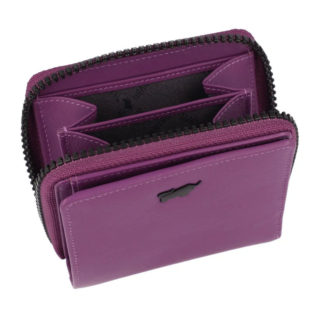 Petit portefeuille cuir pourpre Capri : Idéal pour sacs à main chic - 12