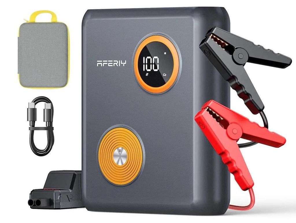 Auto Starthilfe - GK03 12V Starthilfegerät - 2000A Spitzenstrom - 80Wh 27500mAh - Integrierter Natrium-Ionen-Akku - Tragbare Powerbank