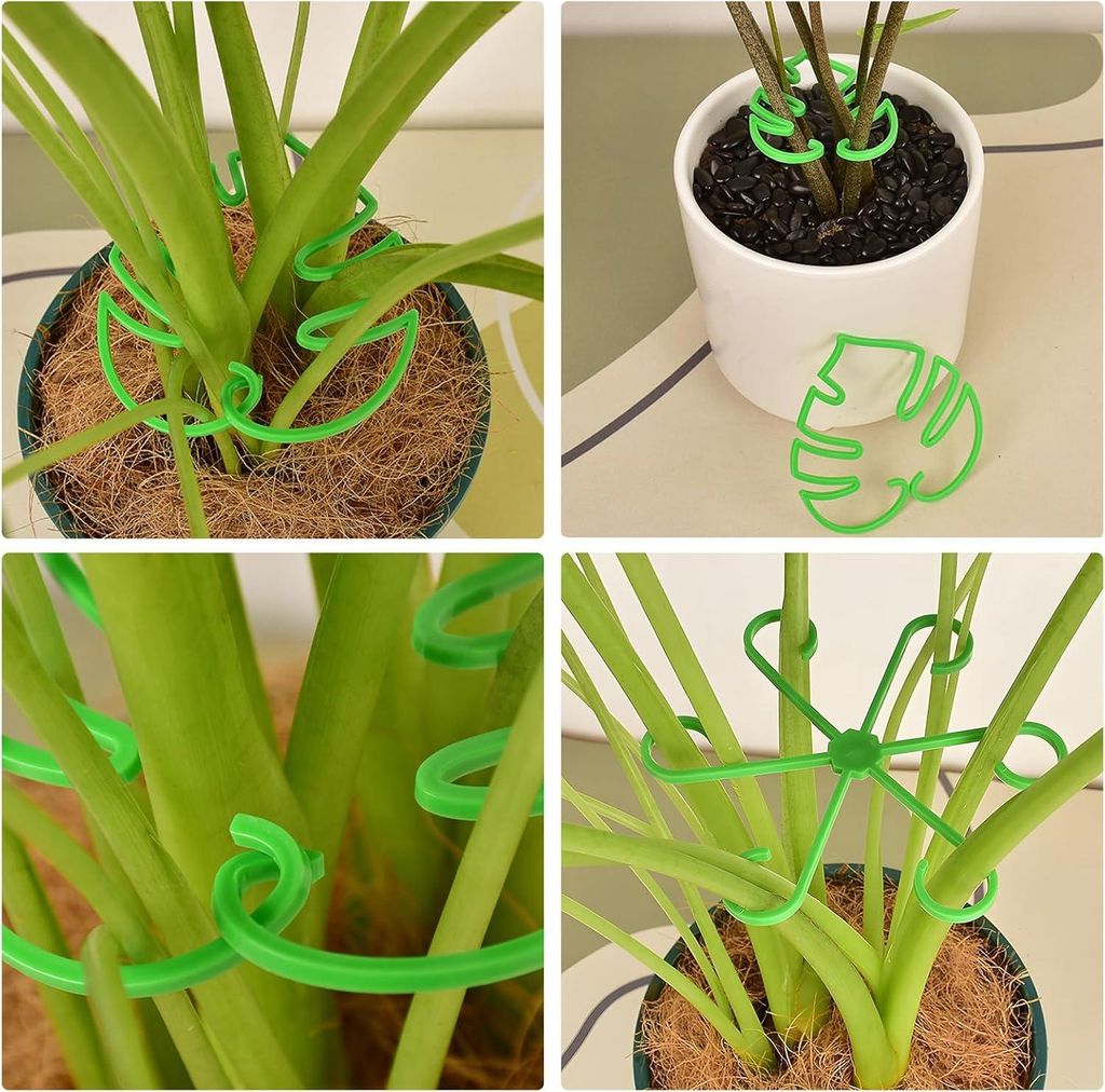 Pflanzenstützset - 10-teiliges Set für Monstera, Hortensien, Rosen und Tomaten - Wiederverwendbare Pflanzenhalter - Robust und ästhetisch für G...
