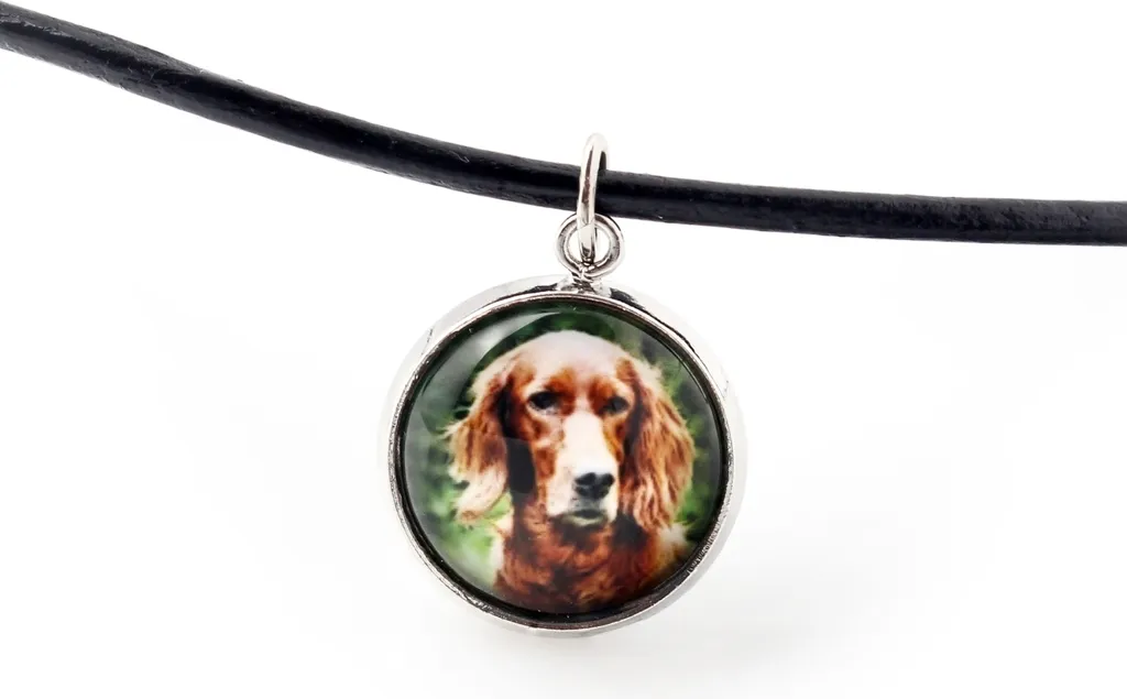 Setter Inglese Collana con Foto Personalizzata - Gioiello Art-Dog Fatto a Mano