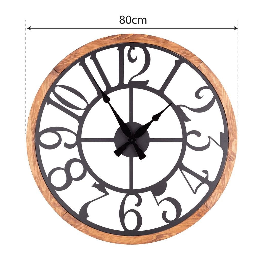 Opviq, Bonni - Black, Dekorative Metall-Wanduhr, 100 % Produktbild 3