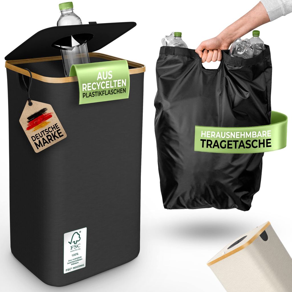 Glückstoff® Pfandflaschen Sammelbehälter [INKL. Produktbild 