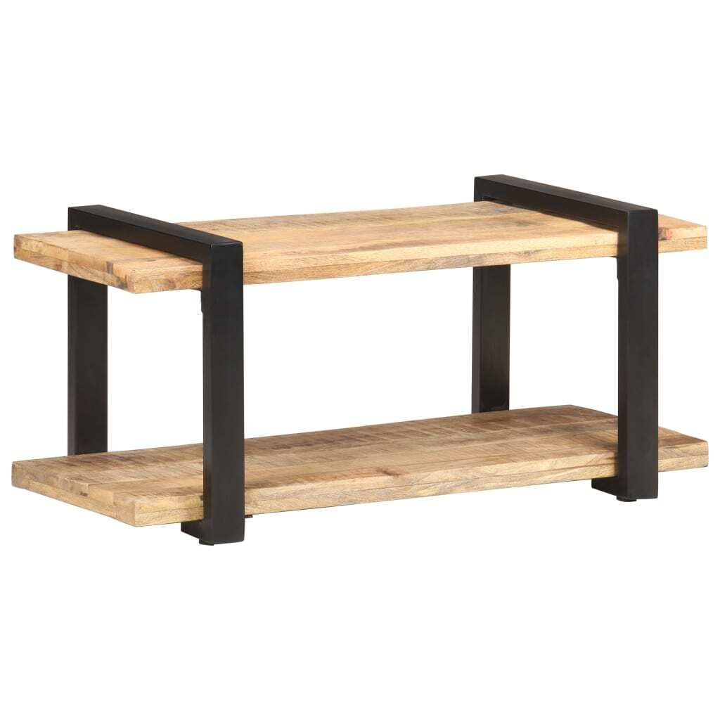 The Living Store TV-Schrank 90x40x40 cm Raues Mangoholz