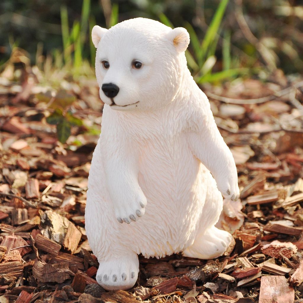 Figurine de jardin décorative ours polaire 11 x 11 x 19 cm Image du produit 