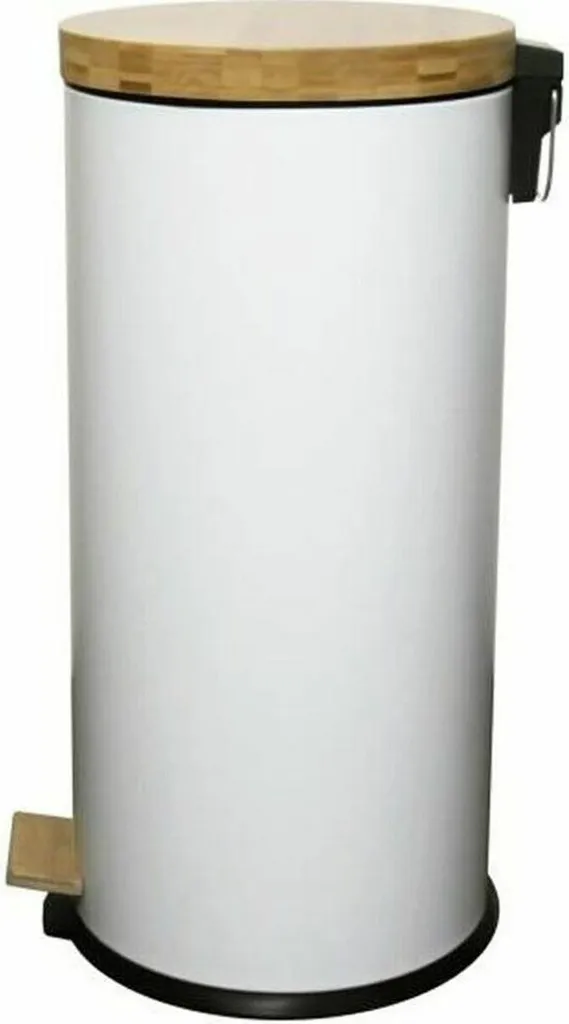 Poubelle 30L Blanche Kitchen Move à Pédale Silencieuse et Robuste