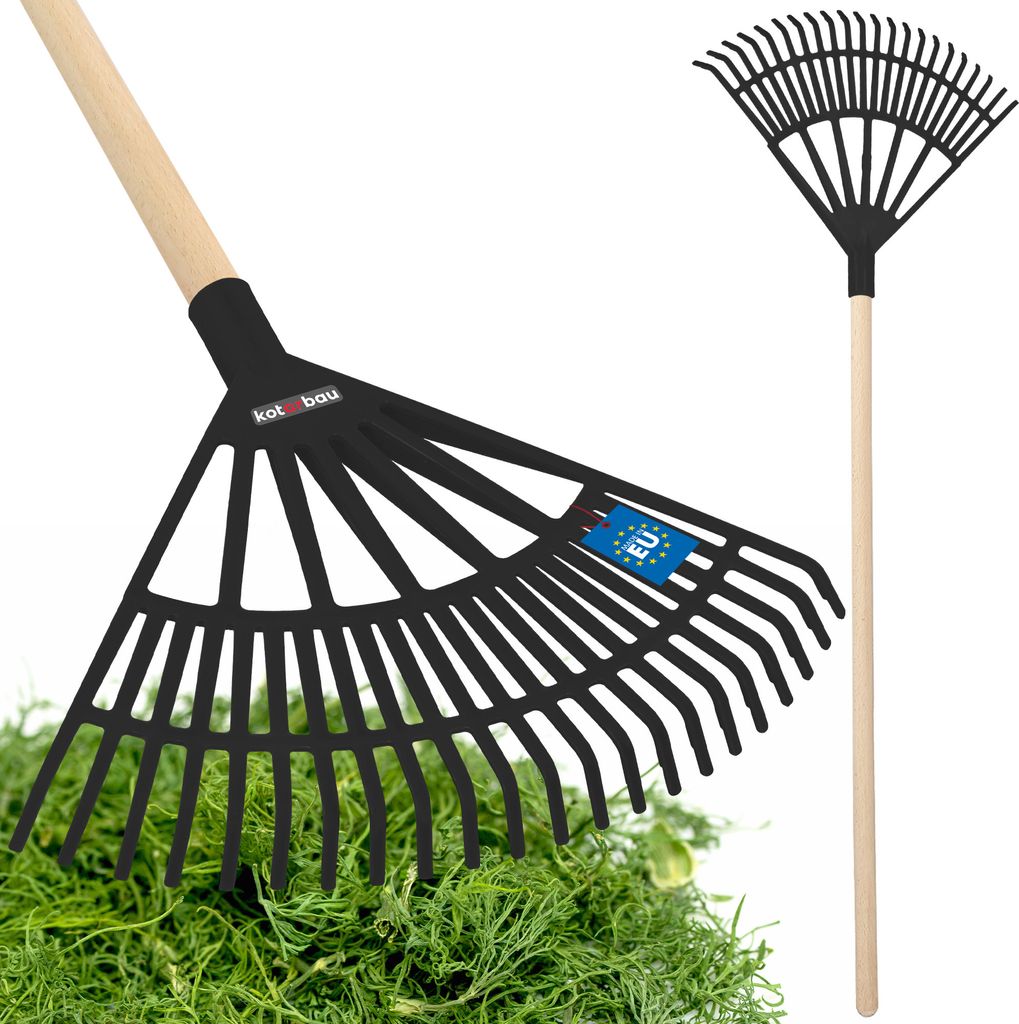 KOTARBAU® Grabie Wachlarzowe 44 CM Grabie do Liści Trawy Zdjęcie produktu 