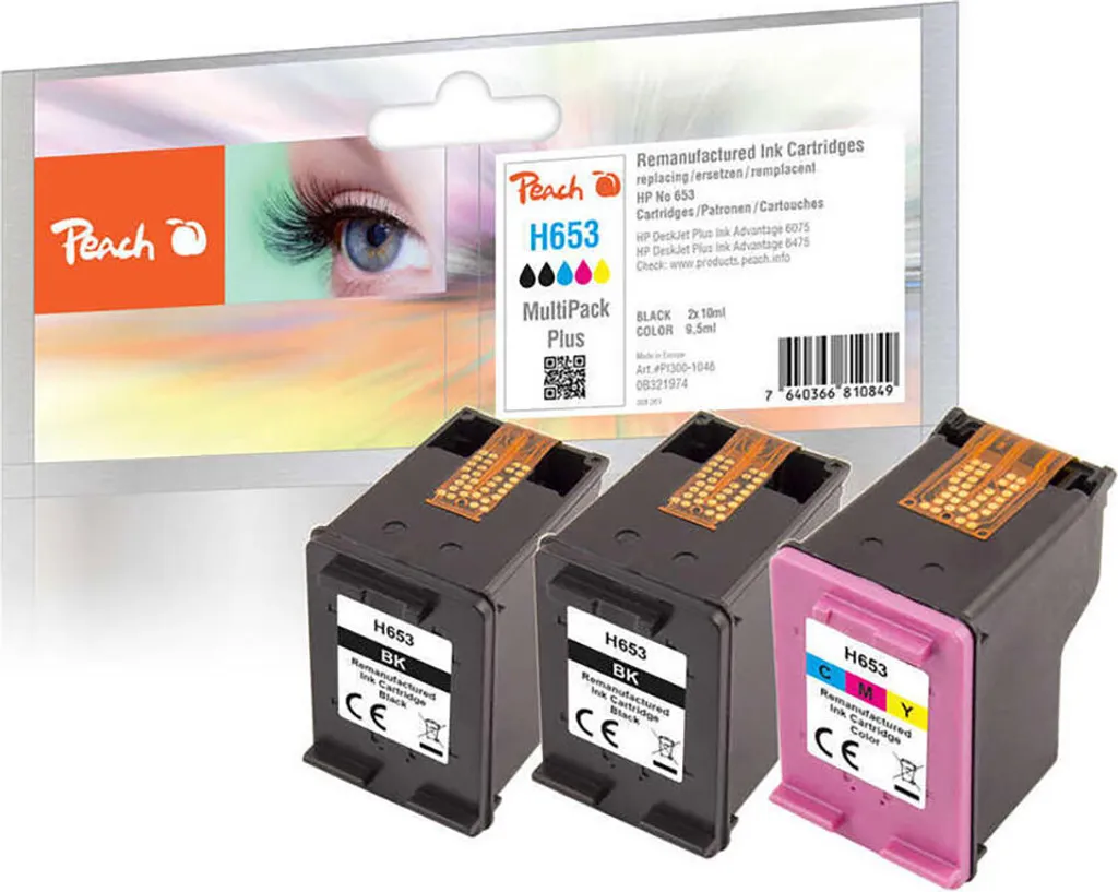 Réduisez vos frais d'encre avec le pack HP 653 remanufacturé Peach fiable