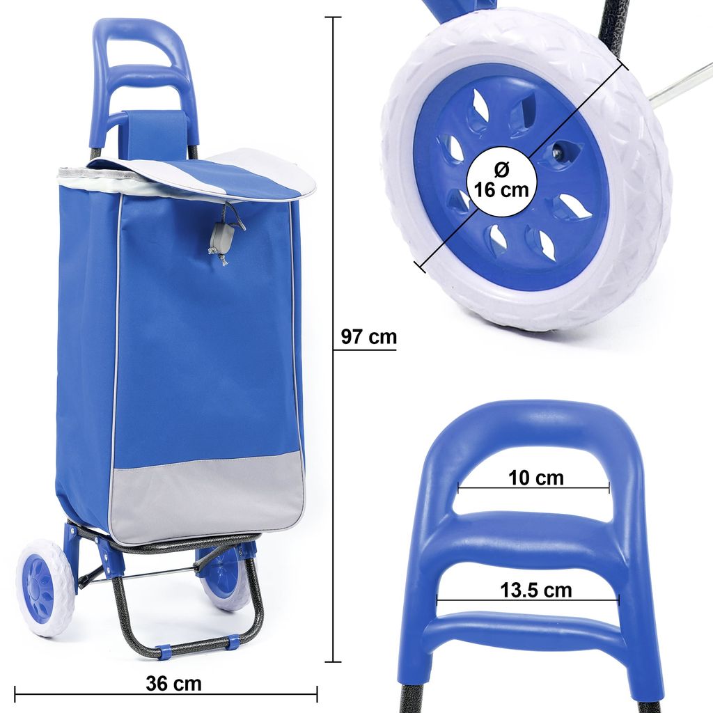 L Einkaufstrolley in 2 mit Blau 40 Volumen