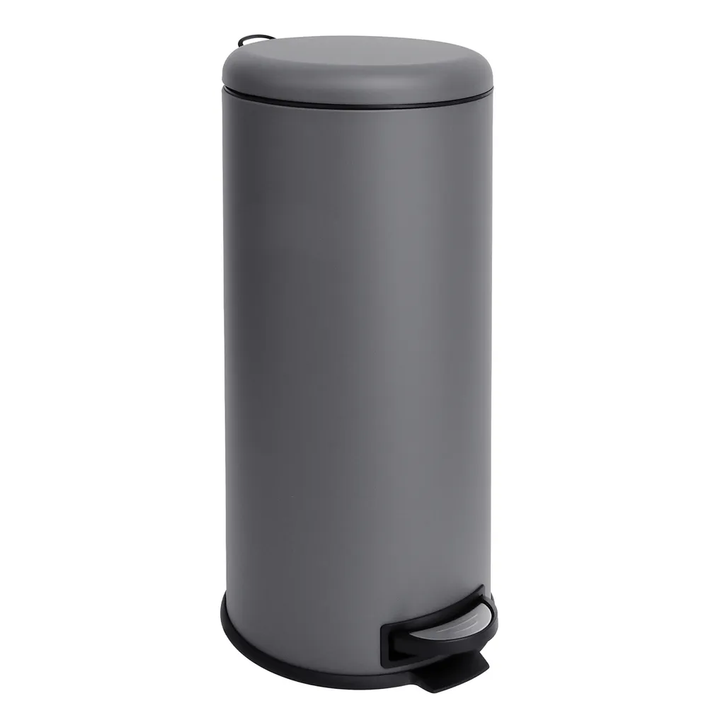 Poubelle de Cuisine 30L Grise en Acier Inoxydable SVITA T30 Design