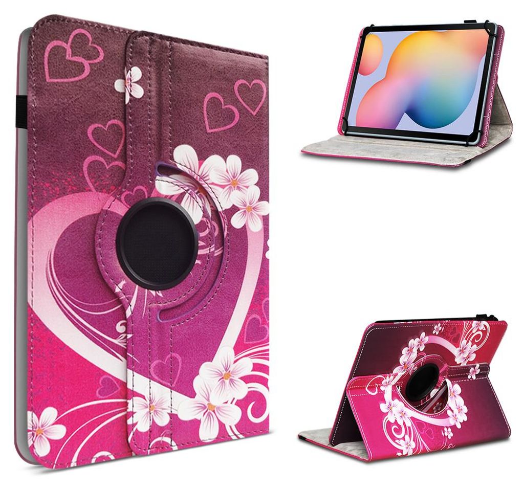 Tablet Hülle für Samsung Galaxy Tab S6 Lite Tasche Schutz Case Cover 360 DrehbarFarbe 360 Uni:Motiv 2