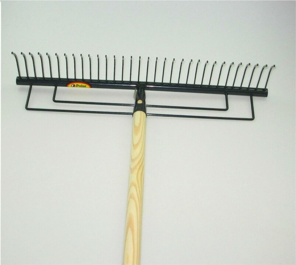 Polar Rasenrechen 60 - 100 cm breit Harke Heurechen 32 - 56 Zinken Laubrechen