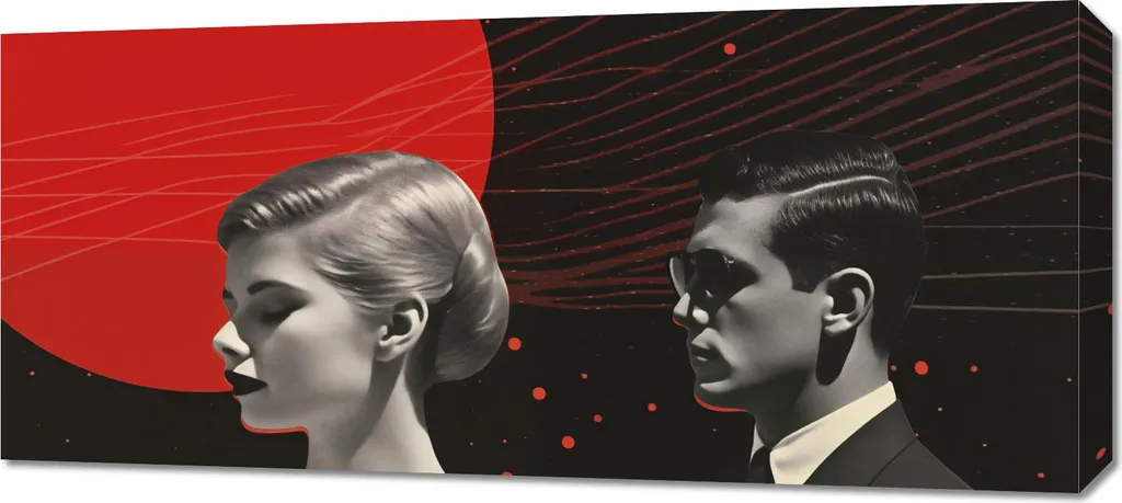 Quadro 90x40 cm Futuristico Retro Chic