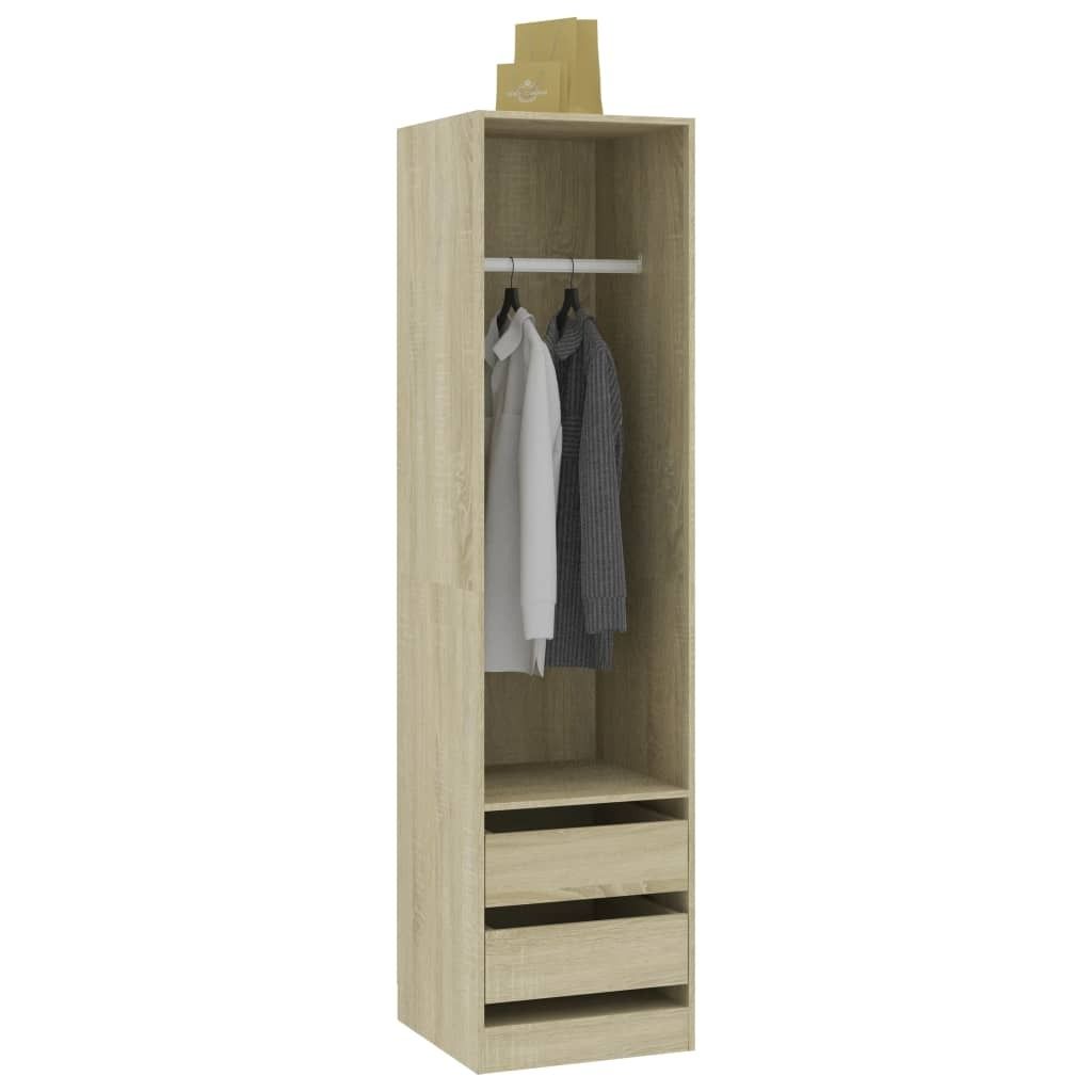 "Winterschlussverkauf "Kleiderschrank - Schwebetürenschrank - praktischem Design - mit Schubladen Sonoma-Eiche 50x50x200 cm NeuMöbel 4760297