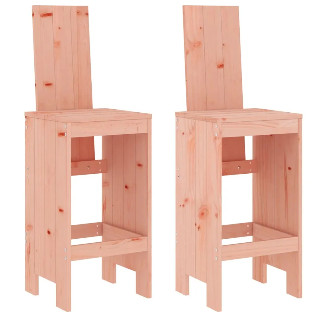 Set 2 Sgabelli in Legno di Douglas Naturale 120cm | Scelta Eco-Friendly