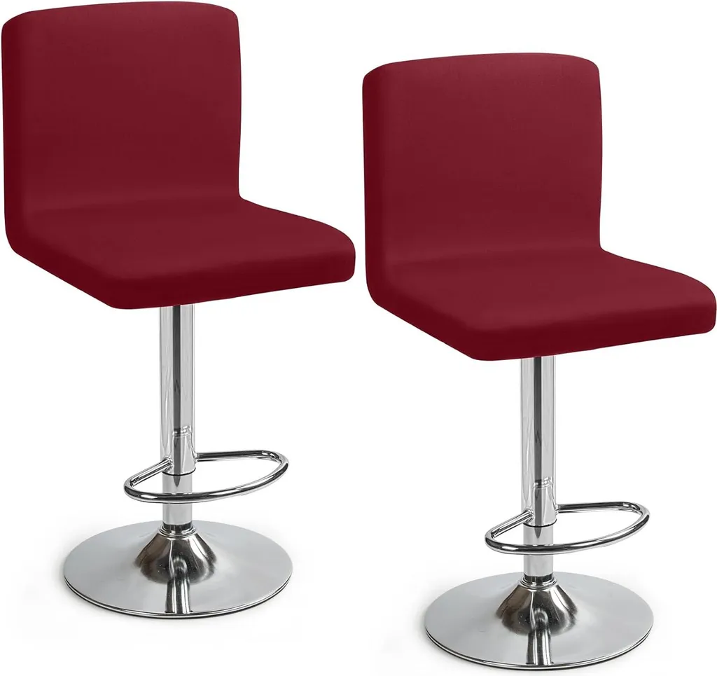 Housse de chaise rouge stretch amovible et lavable pour salle à manger