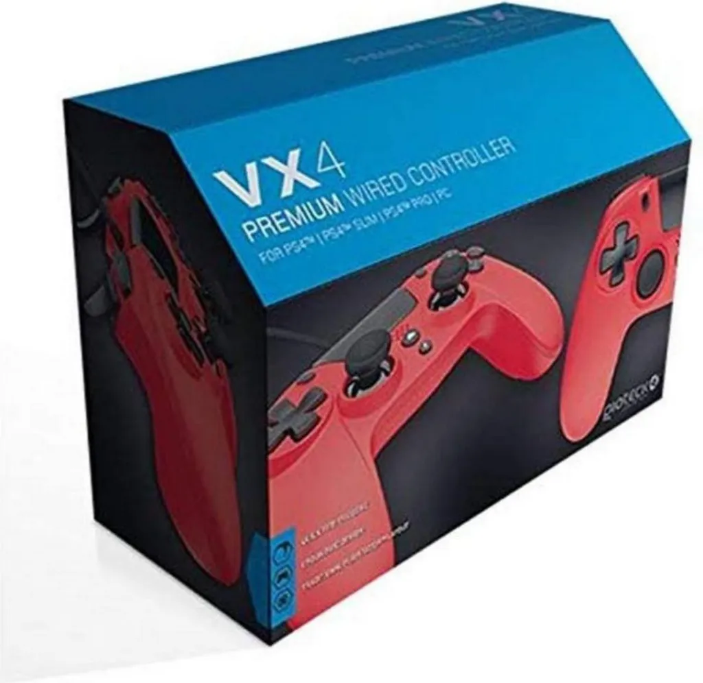 Gioteck VX4 Controller Rosso per PS4 PC - Ergonomia e Risparmio - 3