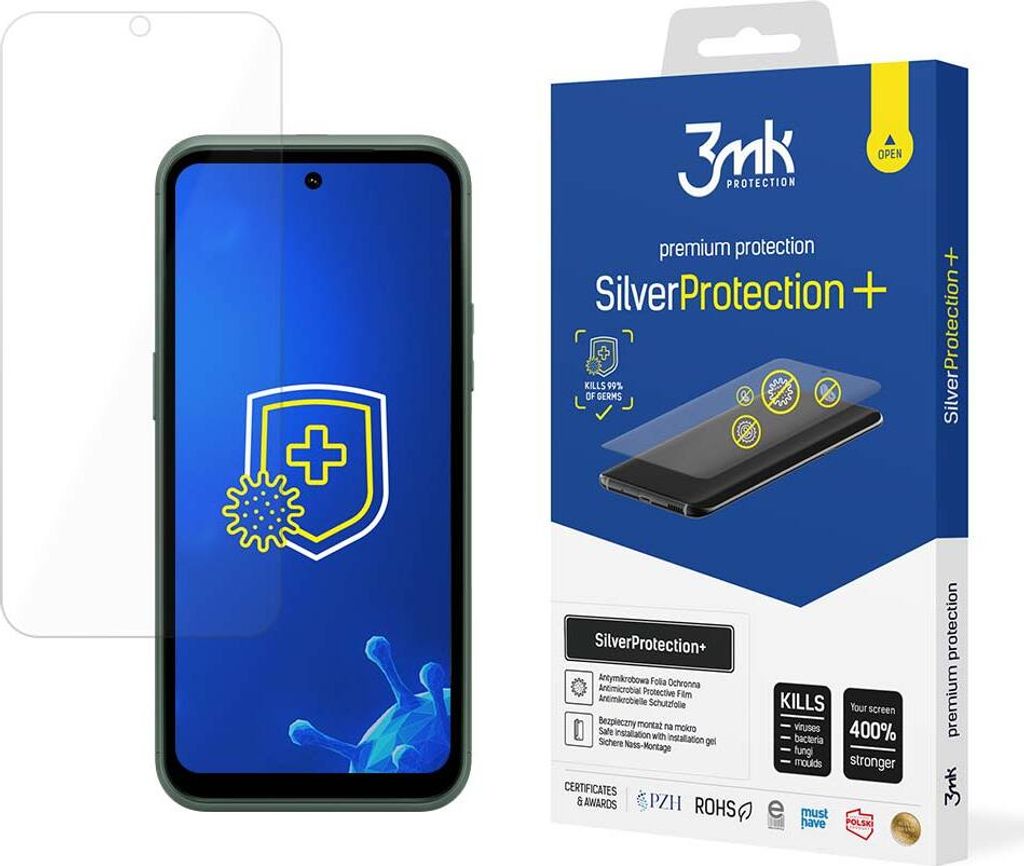 3mk Display Antimikrobielle Schutzfolie SilverProtection+ für Nokia XR21 0,21mm Self-Heal
