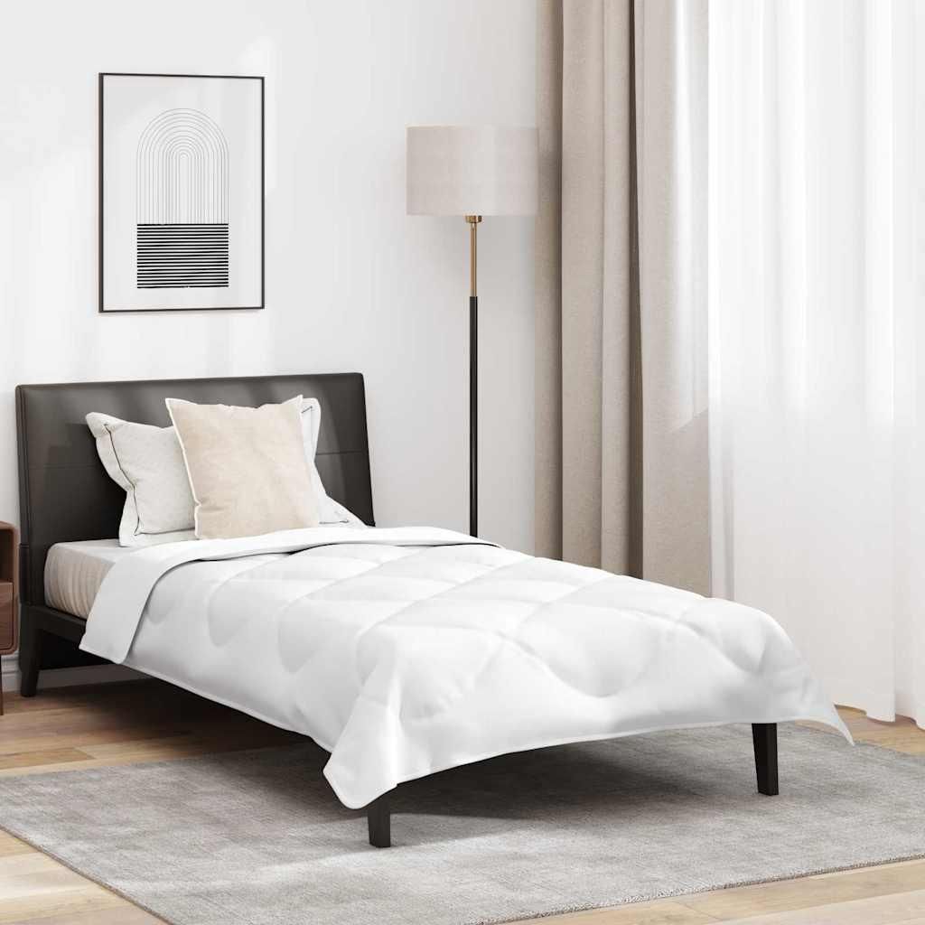 Möbel Ganzjahresbettdecke mit Kissen Weiß 135 x 220 cm Mikrofaser - Bettdecken 3376602