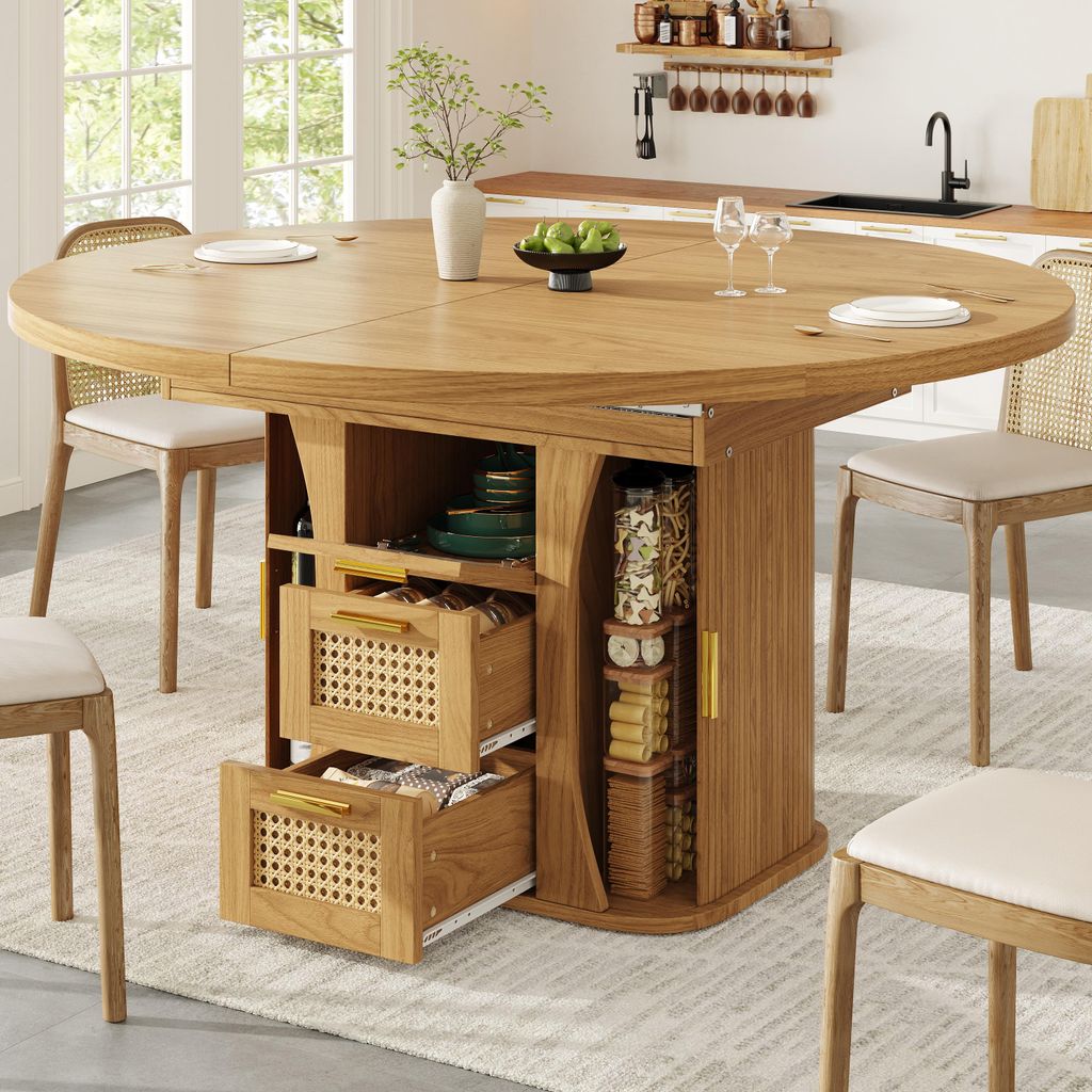 STILVORA uitschuifbare eettafel, 118–158 cm, met Productafbeelding 