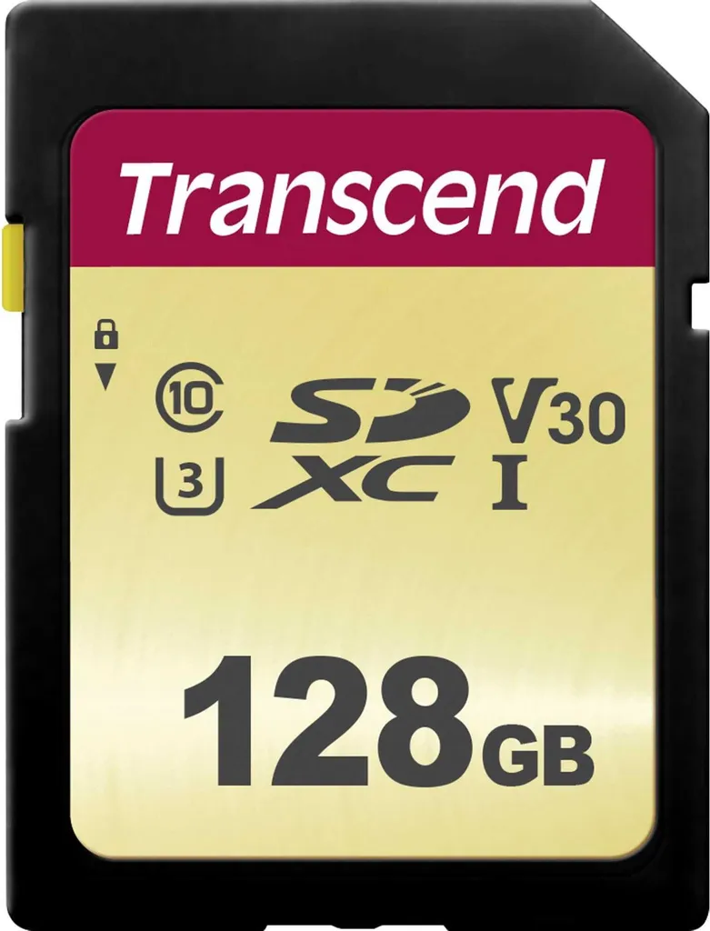 Carte SD 128 Go Transcend UHS-I U3 V30 - Lecture 95 Mo/s Écriture 60 Mo/s