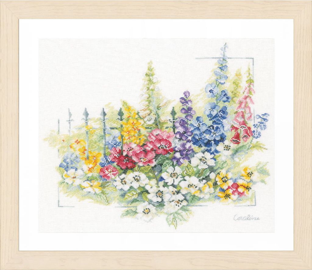 Lanarte Kreuzstich Set "Haus und Garten Marjolein Bastin Aida", Zählmuster, 45x40cm