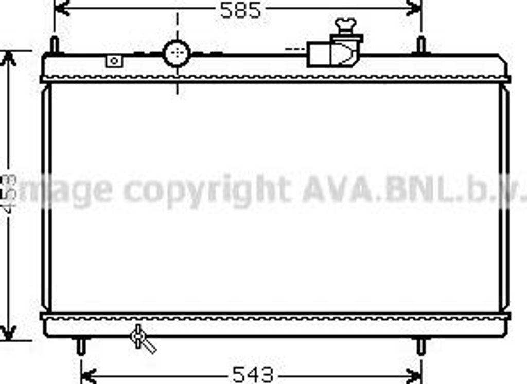 AVA CNA2228 Motorkühler OE 1330K3 kompatibel mit C5, C8, Ulysse, Phedra, 607