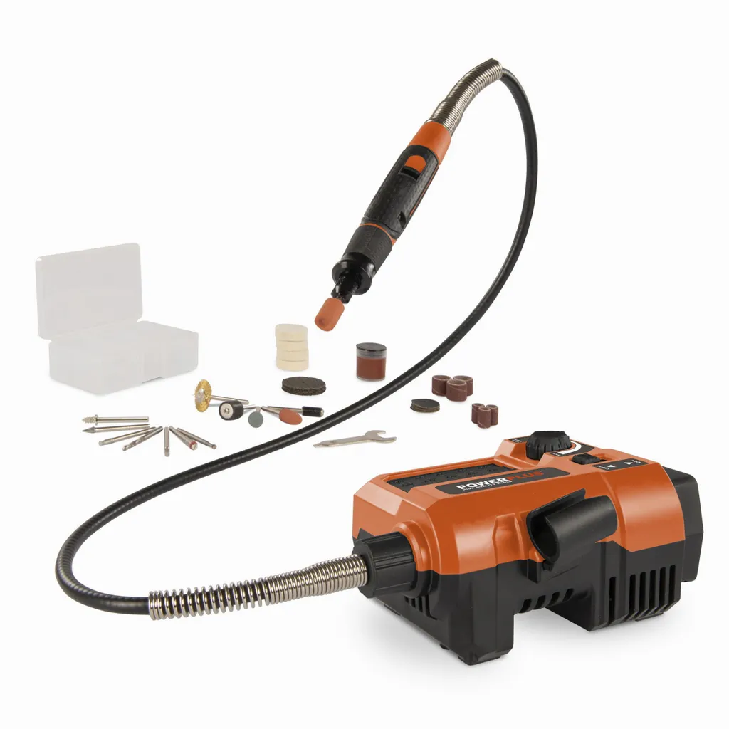 Outil multifonction 20V Powerplus orange avec set complet 40 pièces - 4