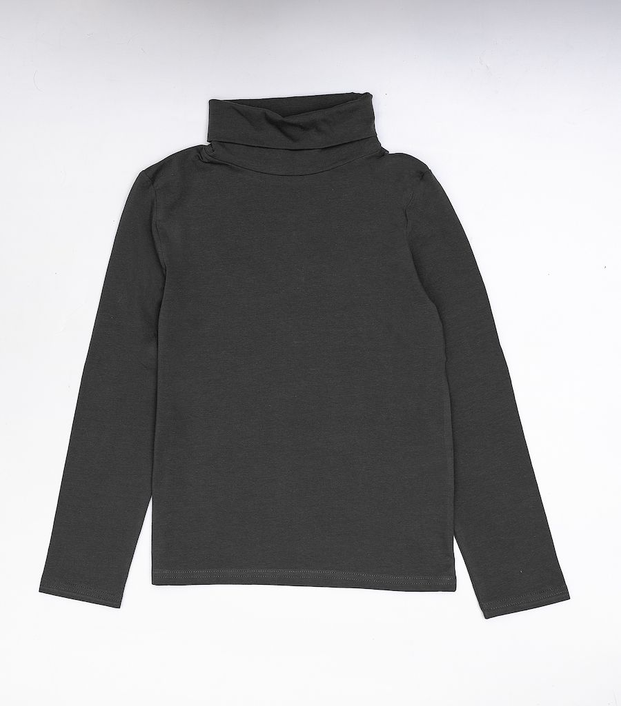 Rollkragenpullover für Kinder - Dunkelgrau - 134