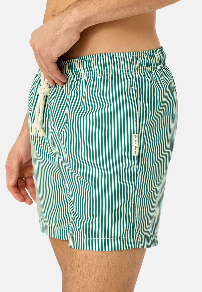 Gassa d'Amante Badeshorts Tropea mit verstellbarem Dehnbund und Kordelzug Grün S