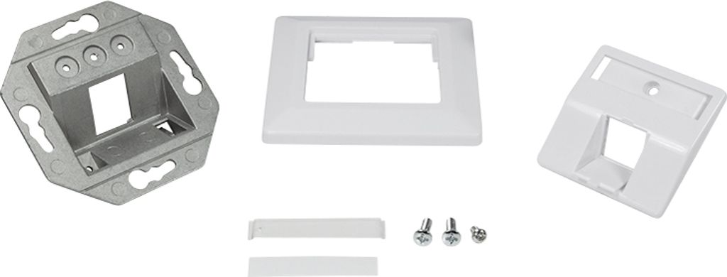 LogiLink NK4027, Weiß, Acrylnitril-Butadien-Styrol (ABS), Schraubenlos, Jede Marke, Glänzend, Keystone-Modul