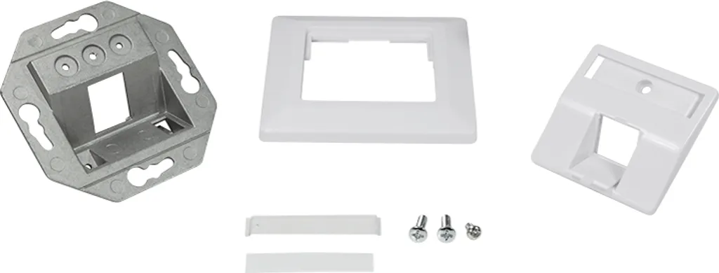 Plaque Murale Réseau Keystone avec Sortie Inclinée 45° Coloris Blanc Pur