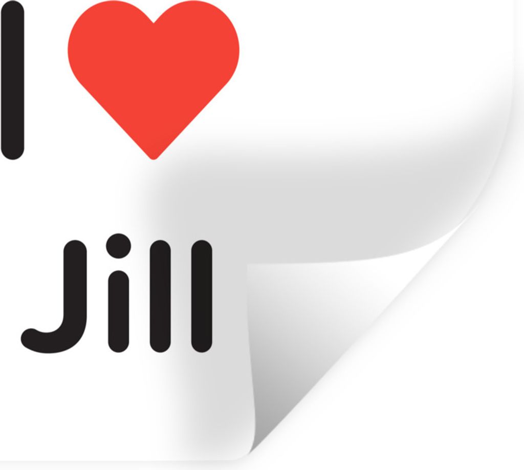 MuchoWow Wandtattoo Wandsticker Wandaufkleber Ich liebe -Jill- Girl 80x60 cm Selbstklebend und Repositionierbar - Faltenfrei