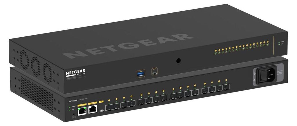 NETGEAR M4250-16XF L2/L3 16 Port SFP+ 10G Managed Network Switch Schwarz Rack
