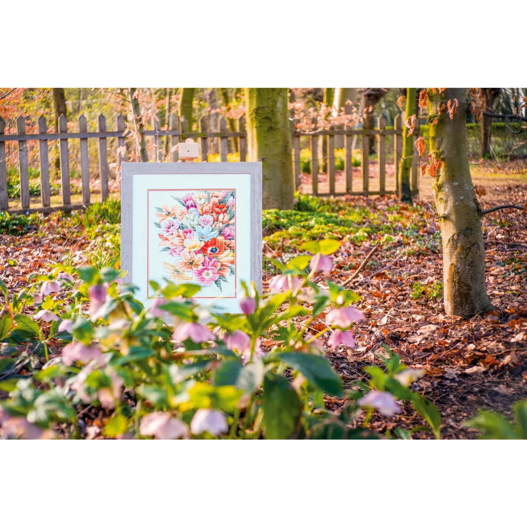 Kit Broderie Lanarte Tulipes Evenweave 28x37 cm Qualité Supérieure - 2