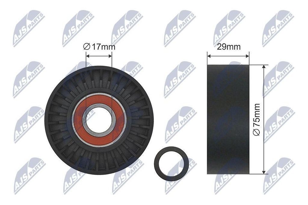 NTY RNK-VW-019 Umlenkrolle Keilrippenriemen für VW CRAFTER Produktbild 