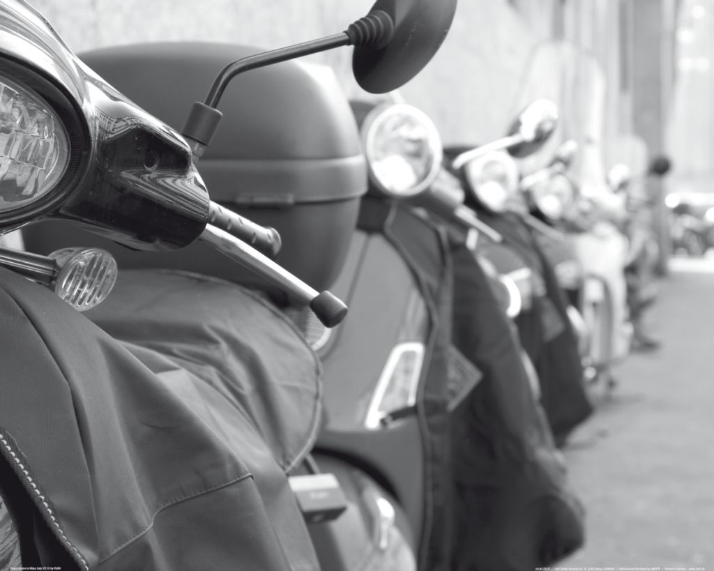 Vespas Kunstdruck Bild - Roller In Italien (40 x 50 cm)