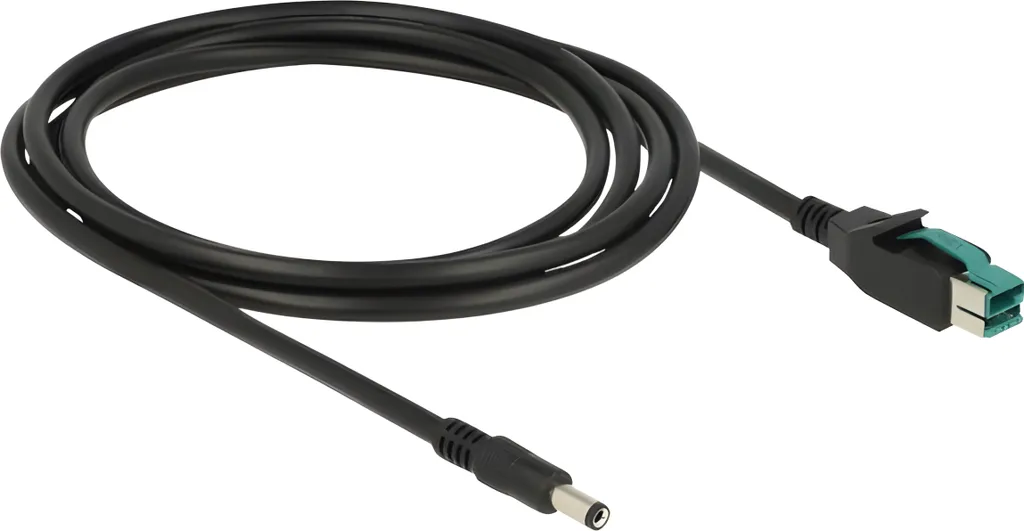 Cavo Alimentazione 12V PoweredUSB Delock | Jack DC 5.5x2.1mm | 2 Metri