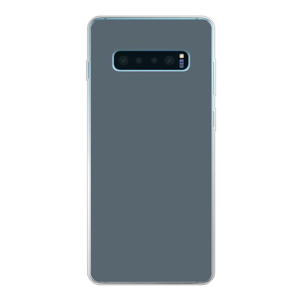 MuchoWow Handyhülle Schutzhülle Hülle für Samsung Galaxy S10 Plus Farben - Blau - Innen Silikon Softcase Handy Hülle - Schutzhülle