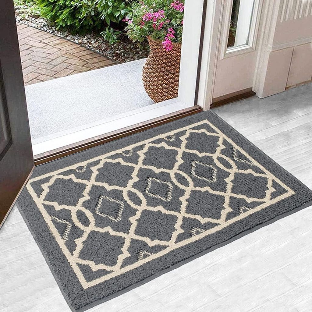 Schmutzfangmatte 60 x 90 cm, Fussmatte Innen rutschfeste & Maschinenwaschbare Fu?matte mit Wasserabsorbierend, Sauberlaufmatte fš¹r Haustš¹r, F...