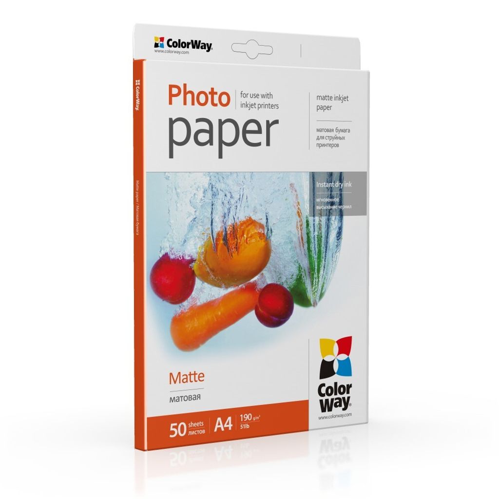 ColorWay | 190 g/m² | A4 | carta fotografica opaca Immagine del prodotto 