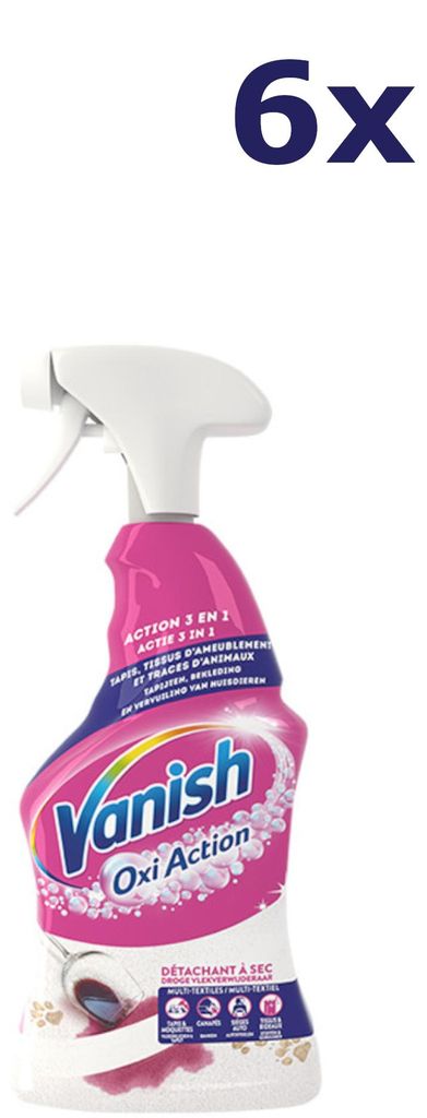 6x Vanish 500 ml Oxi Action Teppichreiniger mit Sprühkopf Produktbild 