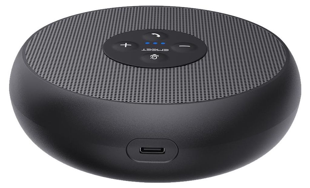 EMEET M1A Bluetooth Konferenzlautsprecher - USB Speakerphone mit 4 AI-Mikrofon, 360o Spracherkennung, Konferenzmikrofon mit Dongle, für Skype, Zoom