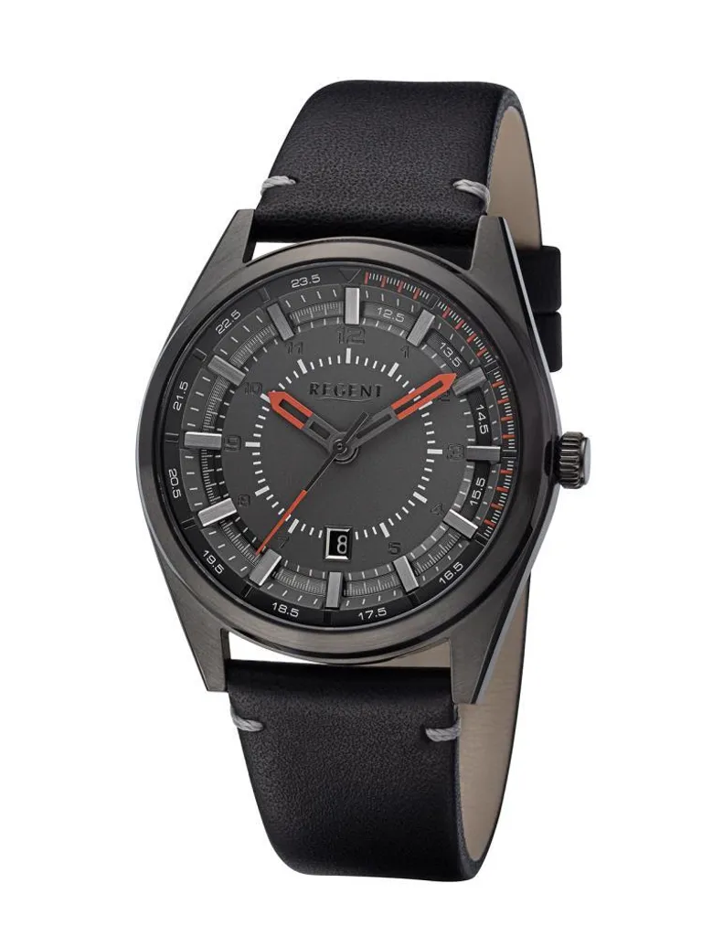 Montre Analogique Regent BA-764 pour Homme avec Boîtier Acier Inoxydable Argent