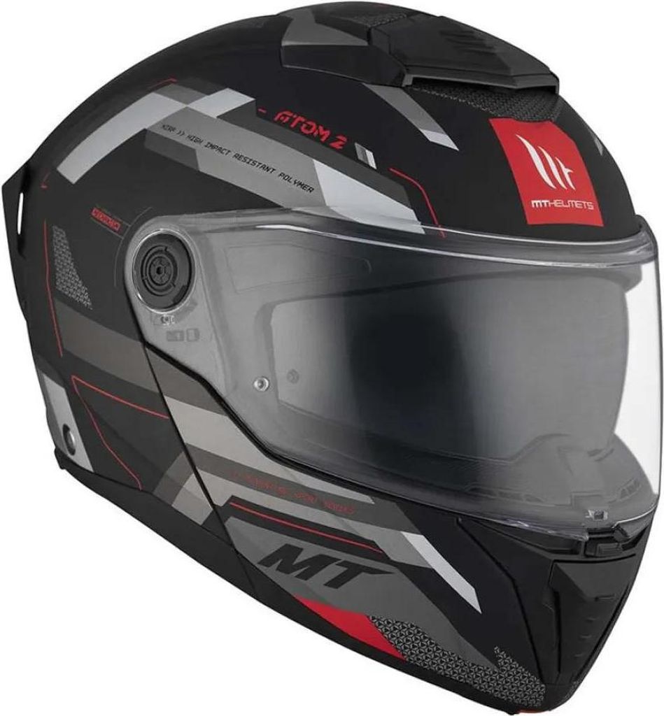 Přilba Mt Helmets Atom 2 Sv Bast, modulární, černá, Obrázek produktu 