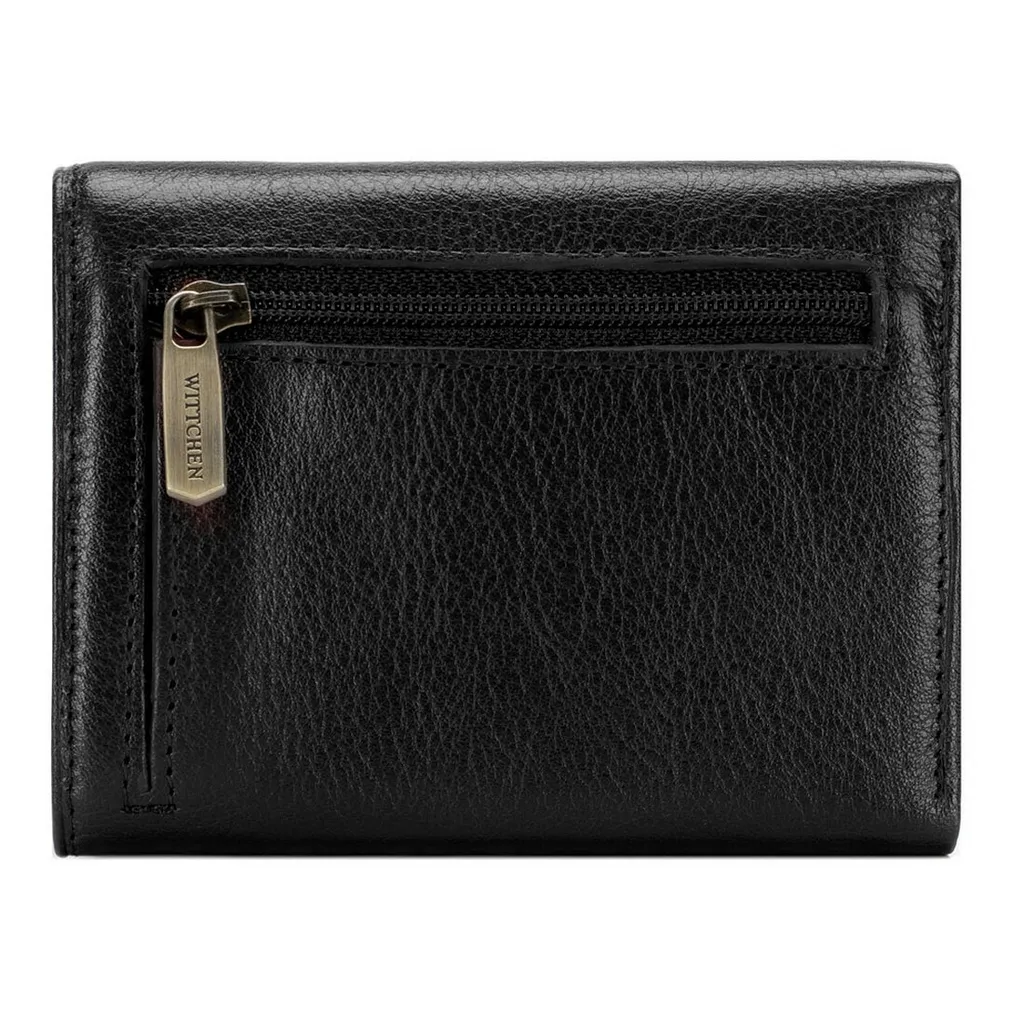 Portefeuille Compact Italy en Cuir Véritable 11cm avec Multi-Rangement - 4