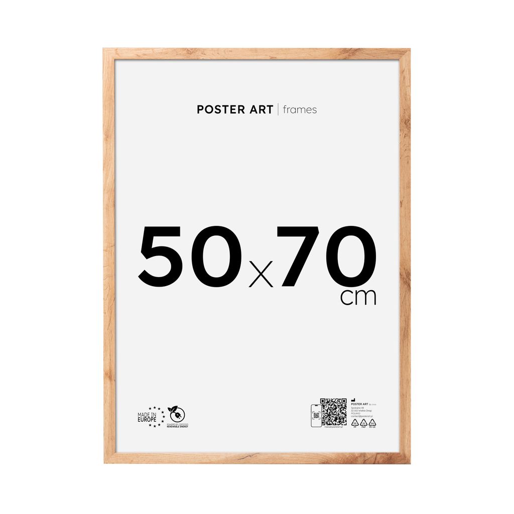 Ramka na zdjęcia i plakaty 50x70 cm, dąb Wotan, MDF – Zdjęcie produktu 