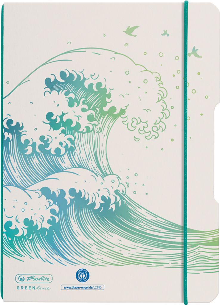 herlitz Notizheft my.book flex "GREENline Welle" A5